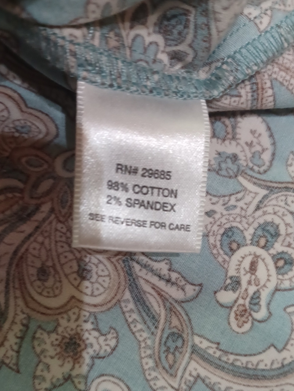Pendleton Women's Turquoise/Tan Paisley Western Snap Button Shirt Size L NWOT - Picture 5 of 7